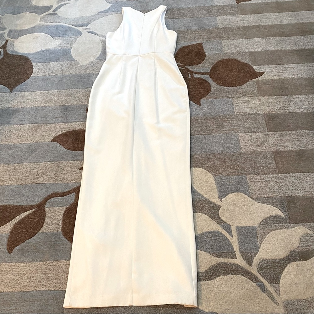 Xscape Ruffled Column Ivory Gown - Picture 2 of 6